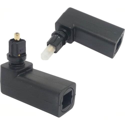 Right Angle Toslink Port Saver Adapter, TAA Compliant 90 Degree Black