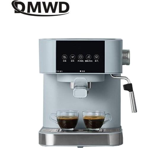DMWD 1.5L Small Espresso Coffee Machine Semi-automatic Coffee Maker Cappuccino Moka Milk Frother Foamer High-pressure 15 BAR