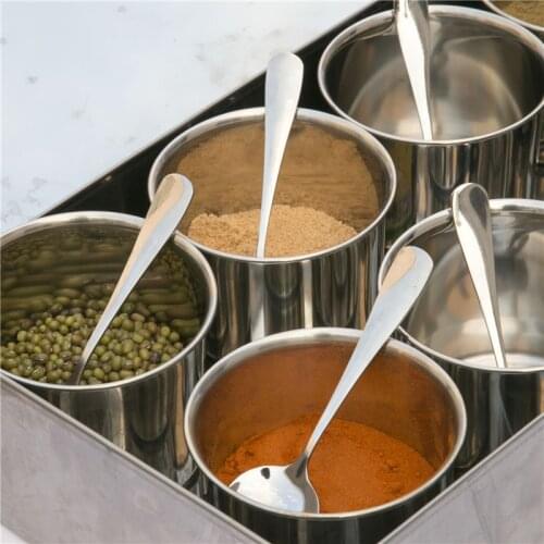 Bbq tools Barbecue stove accessories quality stainless steel flavor cup cylinder spices pots to send spoon