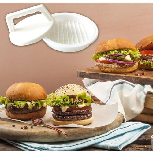 Kitchen Meat Pie Round Shape Hamburger Press Hamburger Meat PP metalBeef Grill Burger Press Patty Maker Mold