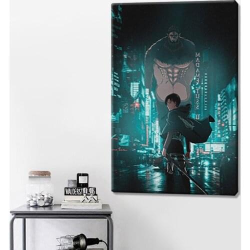 Levi Ackerman Shingeki No Kyojin Anime Poster Canvas Wall Art Decoration Prints For Home Bedroom Decor Painting