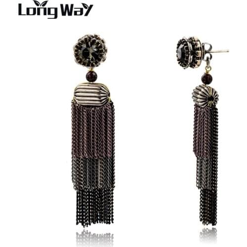 LongWay Earrings With Stones