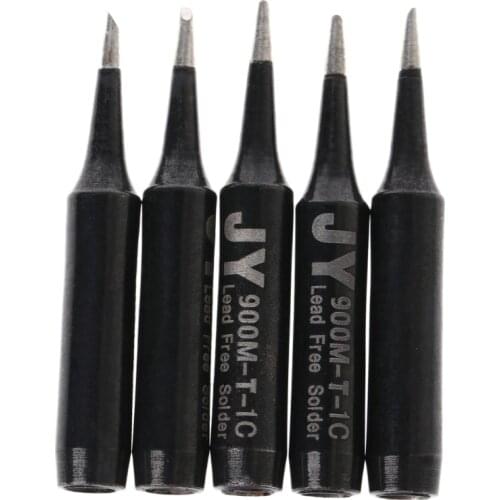 5Pcs 900M-T-1C Copper Replacement Bevel Style Soldering Iron Solder Tip Lead-free For Hakko 936