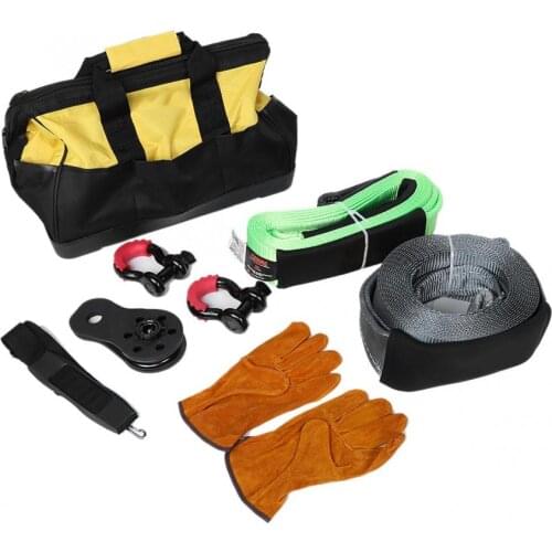 Multi-Function Wild Land Rescuing Equipment Set 7 in 1 Heavy Duty Recovery Securing Accessory car tool