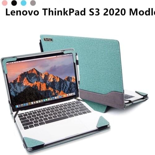 Fashion Case Cover for Lenovo ThinkPad S3 2020 Modle 14 inch Laptop Sleeve Portable Business Notebook Protective Skin PU Leather