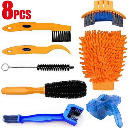 Bicycle Cleaning Kit Cycling Chain Cleaner Scrubber Brushes Mountain Bike Wash Tool Set Bicycle Repair Tools Bicycle Accessories
