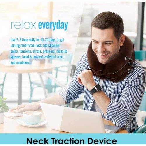 Cervical Neck Traction Inflatable Adjustable Neck Stretcher Provide Neck Support Neck Brace And Soft Orthopedic Pillow Household