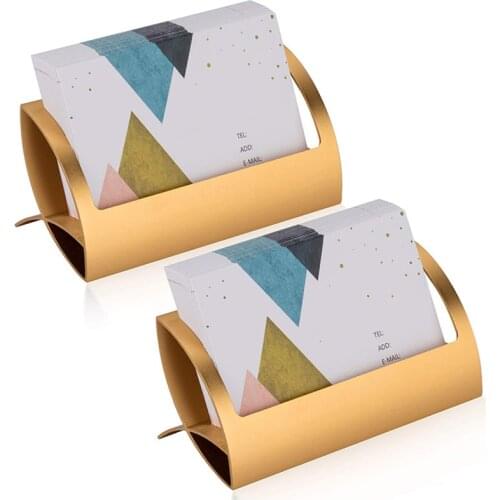 PPYY-Business Card Holder for Desk, Metal Aluminum Desktop Business Name Card Case Display Organizer Stand, Office and Tradeshow