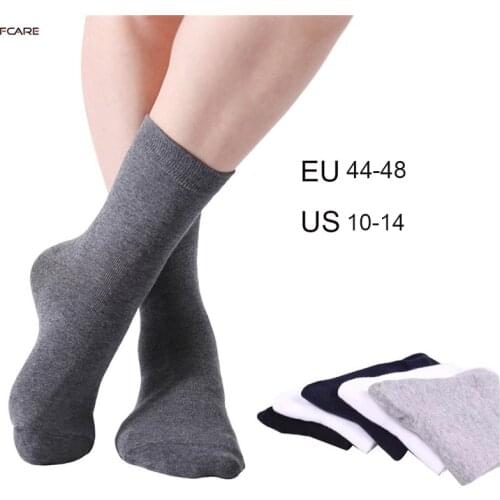 Fcare 10PCS=5 pairs 46, 47, 48 big cotton plus size socks large big size heren sokken grote maat dress business socks