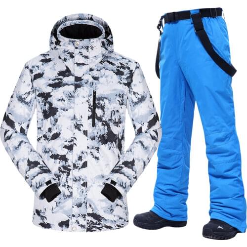 2020 New Ski Suit Men Winter Warm Windproof Waterproof Snow Jackets and Pants Hot Ski Equipment Snowboard Jacket Men Brands