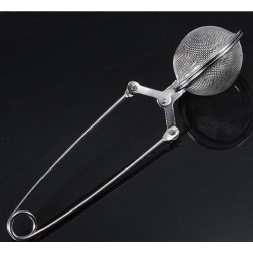 Wholesale 500pcs/lot 1.8" Stainless Steel Tea Spoon Mesh Sphere Ball Infuser Strainer Steeper Filter