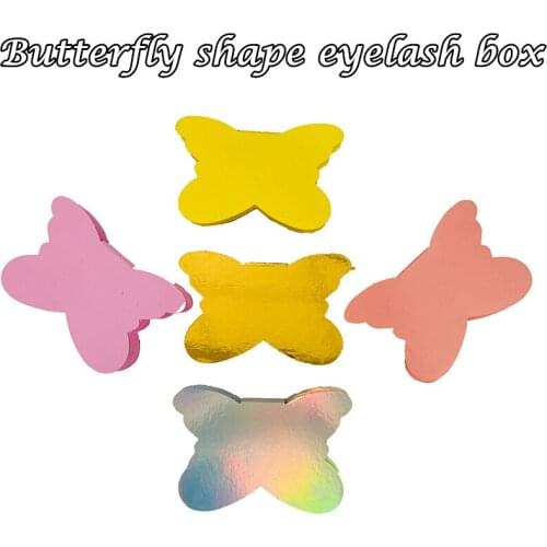 Wholesale false eyelash packaging lash boxes package custom logo mink eyelashes cases makeup Lash Cases Butterfly shape