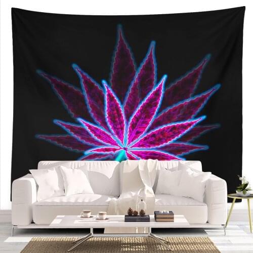 SepYue Maple Leaf Mandala Wall Hanging Bohemian Psychedelic Art Decor Tapestry Home Decor Wall Decoration Living Room Decoration