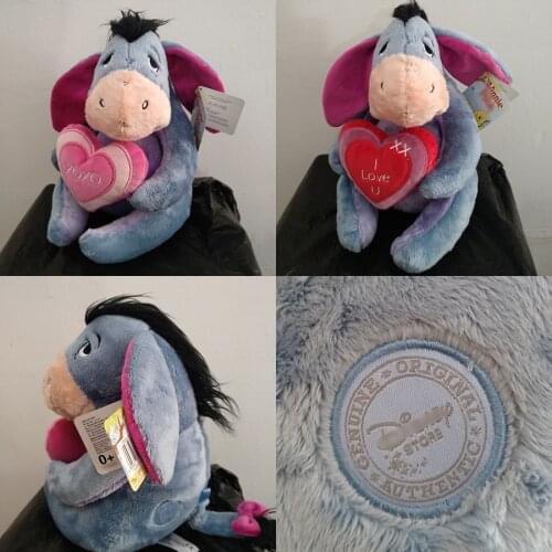 Sitting 28cm 2 styles Disney Eeyore Donkey Stuffed animals plush toy Eeyore Holding love soft girl & kids doll