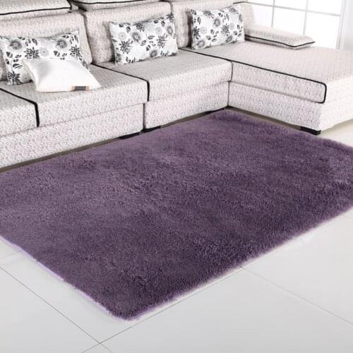 Moden Carpet Solid Color Plush Coffee Table Carpets Bedroom Room Shaggy Silky Rug Soft Cushion In Living Room Washing Home Mats