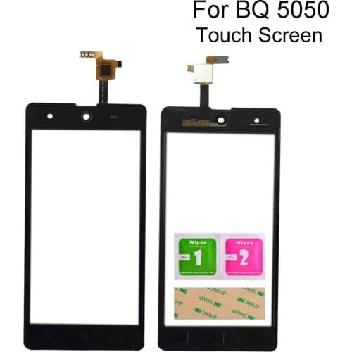 Touch Screen Glass For BQ BQS-5050 BQS 5050 Touchscreen Digitizer Sensor Glass Lens Panel TouchScreen Tools 3M Glue