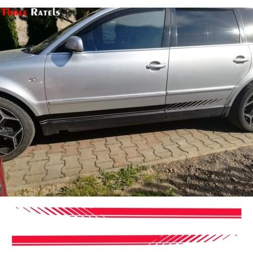 Three Ratels FD29 2pcs/pair 190x9cm Car DIY Both Sides Sticker Race Stripes Camouflage Automobiles Products Car Wrap Vinyl Film