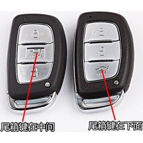 DAKATU 3 Button Smart Car Key Housing Cover Remote Key Shell Case with Insert Uncut Blade for Hyundai IX25 IX35 Elantra Sonata