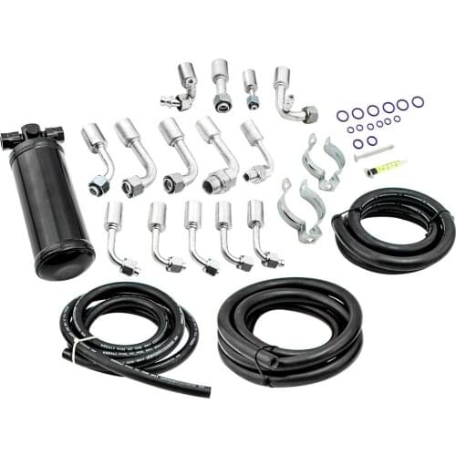 134a Universal Air Conditioning Extended Length Hose O-Ring Fittings Drier Kit