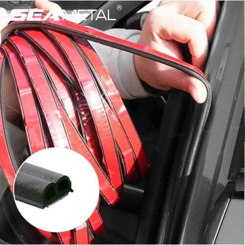 Car Door Seal Strip Sticker B Type Weatherstrip Rubber Seal Cars Sound Insulation DustProof Protection Universal Car Accessories