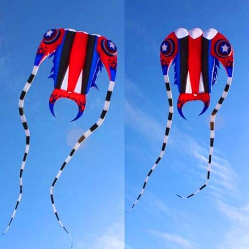 Free shipping new large trilobites kite nylon ripstop outdoor toys flying kites for adults octopus kite windsock dragon kite