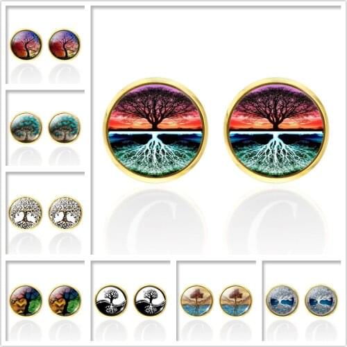 High Quality Tree of Life Cufflinks For Men Shirt Cufflinks Gold Color Plated Business & Wedding French Grooms Shirt Brand Cuff