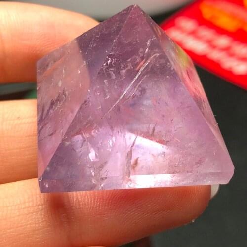 High quality pure natural amethyst pyramid can be used as an antidote to evil and improve the environment