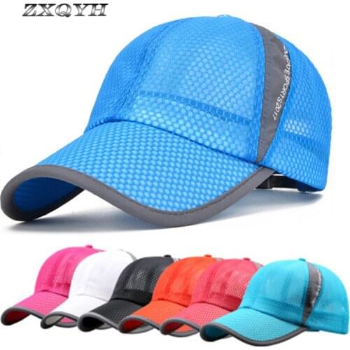 ZXQYH Summer Hiking Cap Mesh Mountain Camping Sport Hat Women Baseball Snapback Black Men Caps Running Trekking Fishing Hat Caps