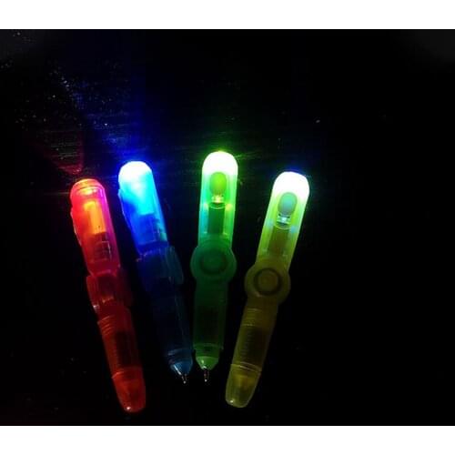 1Pc Rotating spinner Gyro toy Pen Led Luminous Gyro Pen Office toy