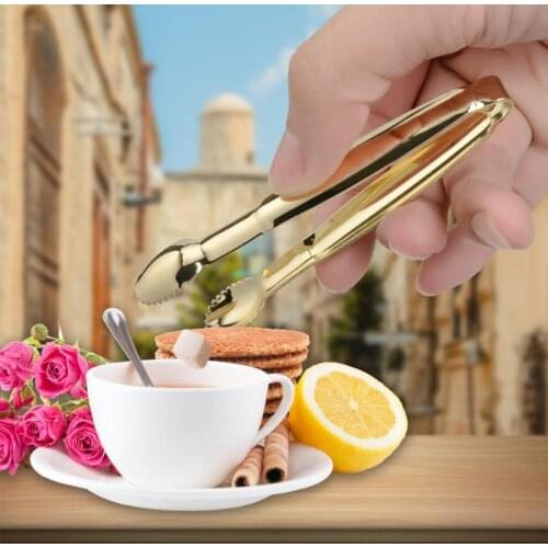 Mini Tongs Sugar Clip Stainless Steel Clamp Cube Sugar Tong For Coffee Milk Tea Kitchen Bar Tool Teaware