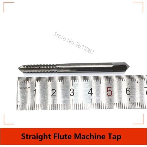 10pc M5 Machine Tap H2 M5X0.8 Straight Flute Thread Tap Screw Bit High Speed Steel Threading Drill Bit Cutter Tool