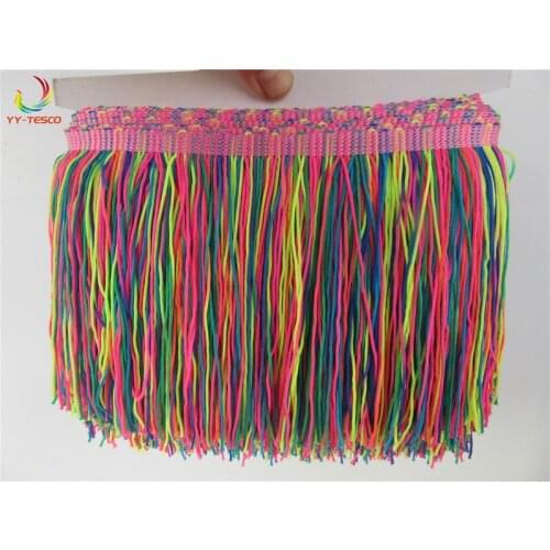 10 Yards 15CM Long Lace Fringe Trim Polyester Tassel Fringe Trimming For Diy Latin Dress Stage Clothes Accessories Lace Ribbon