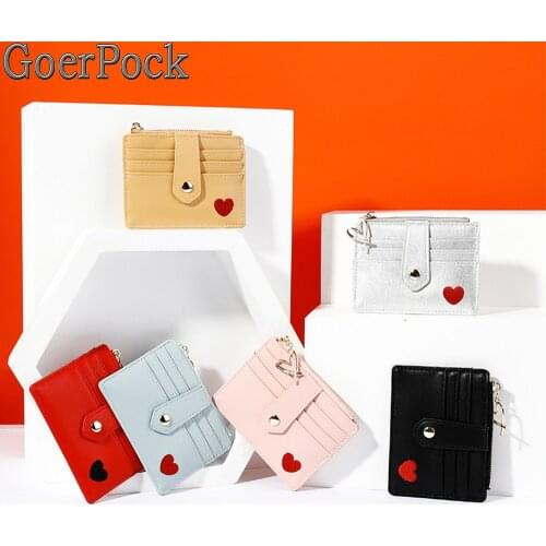 Brand High-end Women Fashion Card Holder Women Leather Bag Small Card Wallets Female Organzier Mini Credit Card Case Zipper Coin