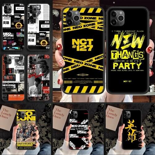 NCT 127 Neo Zone Phone Case Cover Hull For iphone 5 5s se 2 6 6s 7 8 12 mini plus X XS XR 11 PRO MAX black painting funda art