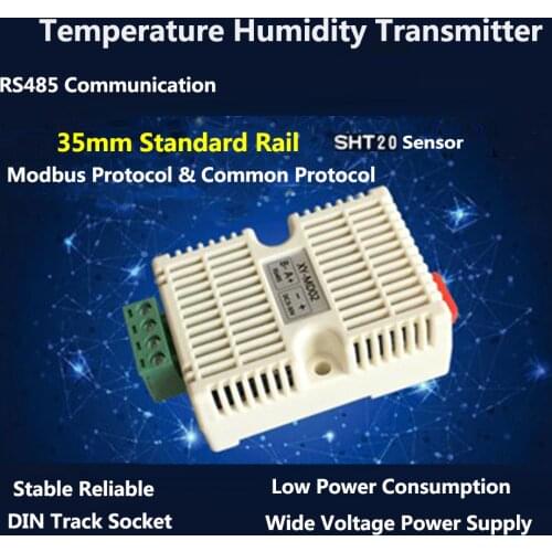Temperature Humidity Transmitter RS485 SHT20 Sensor Modbus RTU Acquisition Module Transducer High Precision