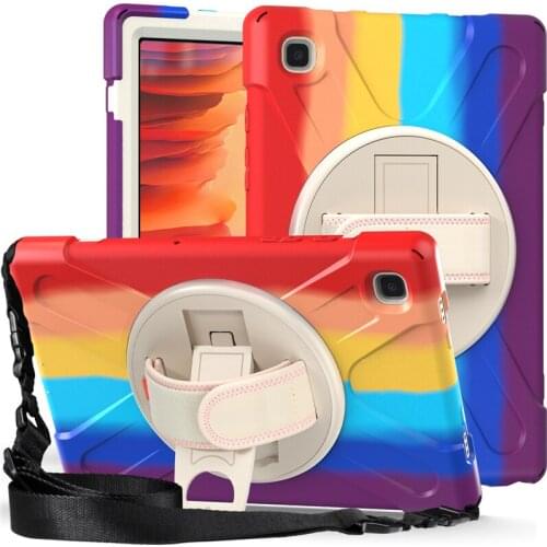 Kids Cover for Samsung Galaxy Tab A7 10.4 Tablet Case 2020 SM T500 T505 T507 Protective 360 Rotation Hand Strap Shell