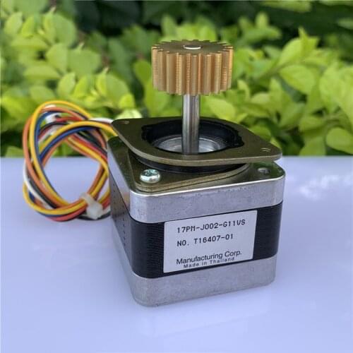 42MM Two-phase Six-wire Stepper Motor with 19-teeth Gear, Bracket for 3D Printer, Monitoring Equipment Stepper Motor 5mm Shaft