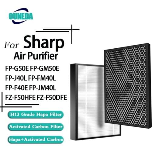 FZ-F50HFE FZ-F50DFE for Sharp Air purifier filter FP-J40 FP-JM40 FP-G50 FP-GM50 Air purifier Replacement HEPA carbon filter