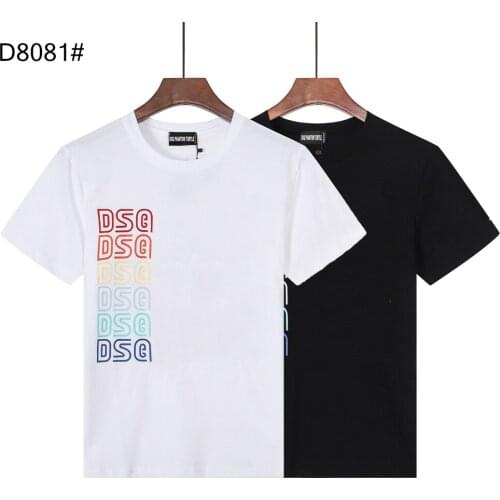 DSQ PHANTOM TURTLE Mens Short Sleeve Logo Series Graphic T-Shirt Men Fashion Print Cotton Tees Breathable Quality Tops D8081