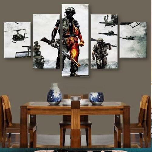 Full Diamond Painting 5 Pieces Army Soldiers In Battle 5d Diy Rhinestones Pictures Diamond Embroidery Hobbies And Crafts N606