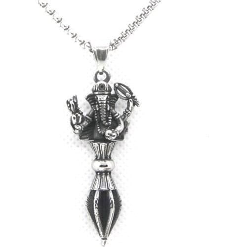 Newest Design Ganesh Pendant 316L Stainless Steel Fashion Jewelry Sceptre Pendant