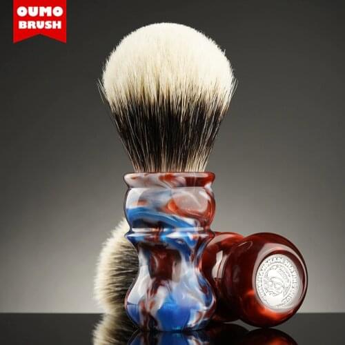 OUMO BRUSH - kaleidoscope Venus badger shaving brush with Manchuria/ACE/SILK/HOOK/WT