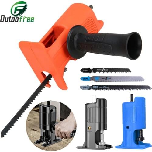 1set Multifunctional Conversion Head Power Tool Reciprocating Saw Metal Wood Cutting Tool Electric Drill Attachment With 3 Blade