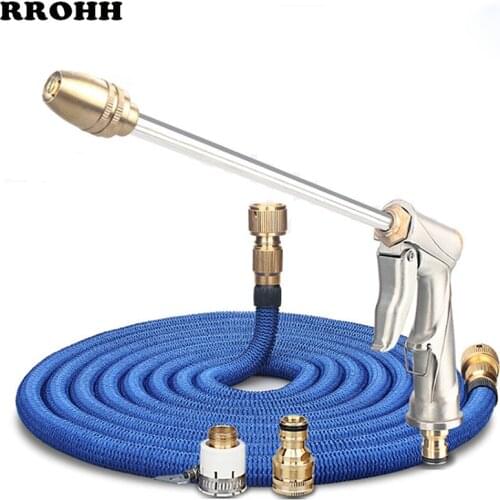 25FT-100FT Expandable Garden Hose Flexible Water Hose Plastic Hoses Pipe With High-pressure Spray water Gun To Watering Car