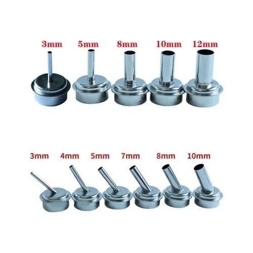 45/90 Degree Bent Curved Heat Nozzle 3/5/7/8/10mm Hot air Gun Nozzles for QUICK 861DW Soldering Station