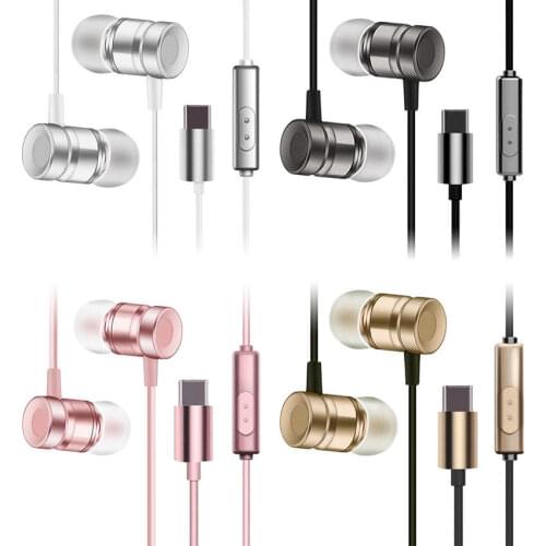 1PC USB C Type-C Plug Stereo In-Ear Earphone Headset Headphone For XiaoMi 8 Letv With Microphone Stereo in-ear Universal