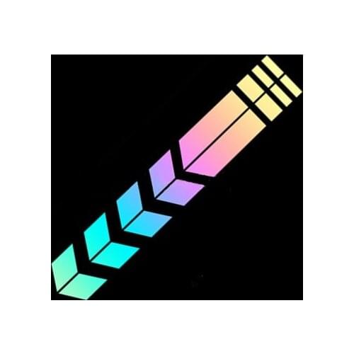 Motorcycle Reflective Stickers Wheel on Fender Waterproof Safety Warning Arrow Tape 34x5cm