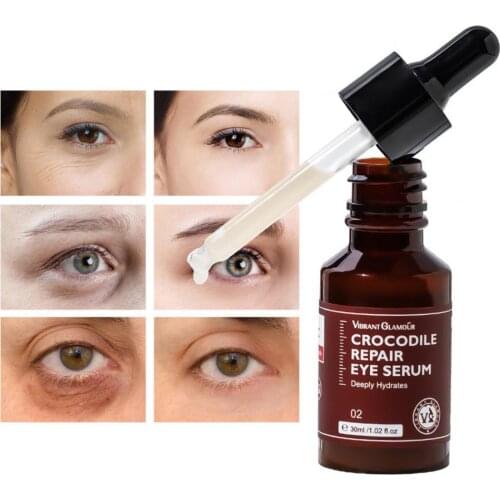 30ml Crocodile Eye Serum Non-Irritating Reduce Dark Circle Natural Extract Against Eye Puffiness Lifting Serum for Adult