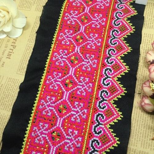 Miao hmong cross stitch embroidery fabric lace sewing trim ribbon tape tribal ethnic boho gypsy DIY nepal thai india accessories