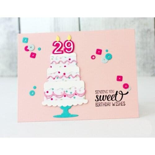 0-9 Candle Cake Metal Cutting Dies Stencils For DIY Scrapbooking Decorative Embossing Suit Paper Cards Die Cutting Template New